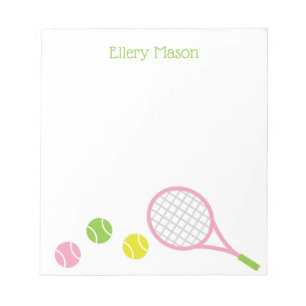 Preppy Tennis Personalisiert Notepad Notizblock