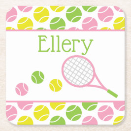 Preppy Tennis Personalisiert Paper Untersetzer
