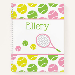 Preppy Tennis Personalisiert Spiral Notebook Notizbuch
