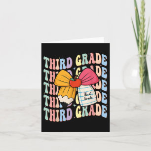 Preppy Third Grade Pencil Coquette Bow zurück zu S Karte