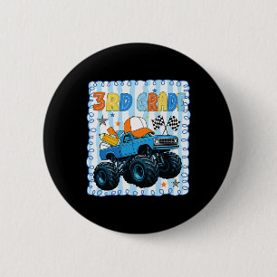 Preppy Third Grade Zurück zur Schule Lustiger LKW  Button