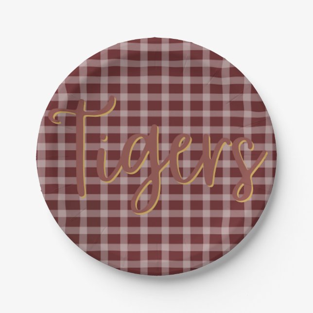 Preppy Tiger Paper Plate Pappteller (Vorderseite)