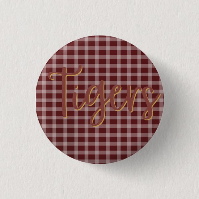 Preppy Tigers Button Pin (Vorderseite)