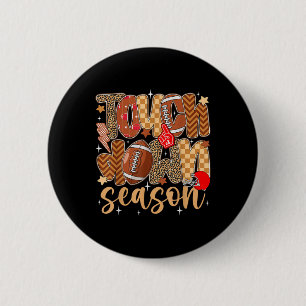 Preppy Touch Down Season Herbst Fußballspiel Herbs Button