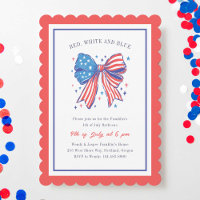 Preppy USA Flag Bow 4. Juli Party