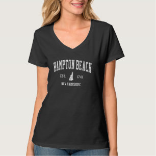 Preppy Varsity Hampton Beach New Hampshire NH Vint T-Shirt