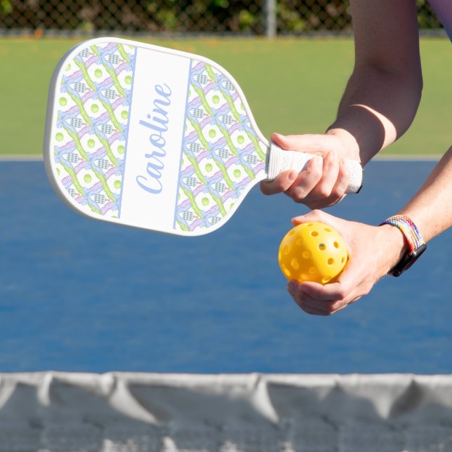 Preppy Wassercolor Raute Pickleball Paddle (InSitu)