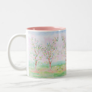 Preppy Watercolor Hübsch Chinoiserie Pink Zweifarbige Tasse