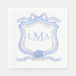 Preppy Wedgewood Monogram Abschluss Serviette