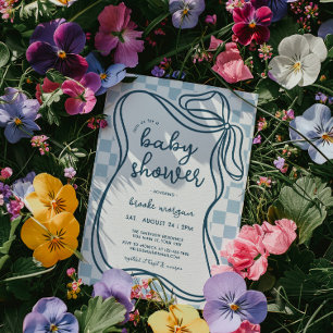 Preppy Whimsical Boys Baby Dusche Einladung