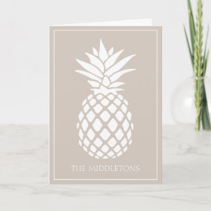 Preppy White Pineape auf Beige