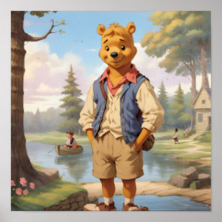 Preppy Winnie the Pooh 1 Poster