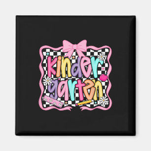 Preppy-Zurück-in-die-Schule-Rosa-Coquette-Blumen-C Magnet