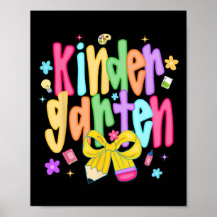 Preppy Zurück zur Schule Kindergarten Coquette Bog Poster
