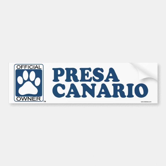 Presa Canario Blau Autoaufkleber (Vorne)