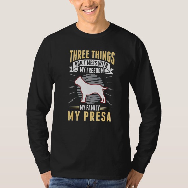 Presa Canario Freedom Family Dogo Canario Presa T-Shirt (Vorderseite)