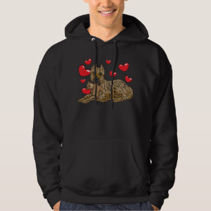 Presa Canario Hund mit ausgestopftem Tier und Herz Hoodie