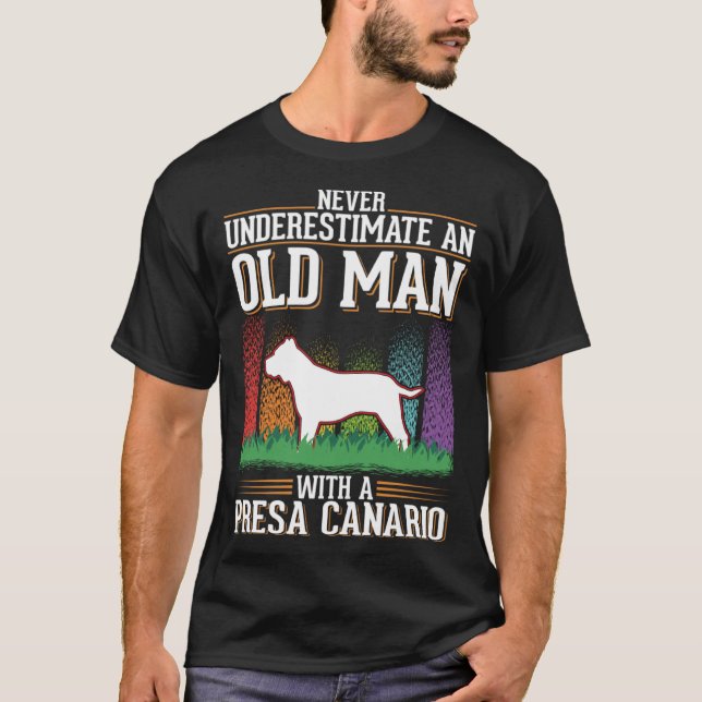 Presa Canario Old Man Dogo Canario T-Shirt (Vorderseite)
