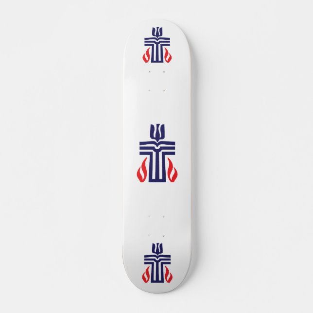 Presbyterianisches Symbol Skateboard (Vorne)