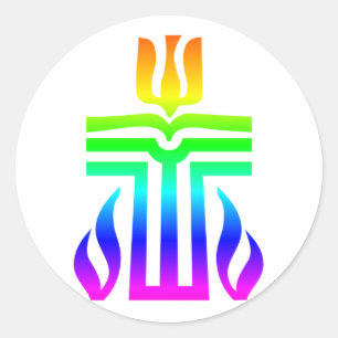 Presbyterienkreuz Runder Aufkleber