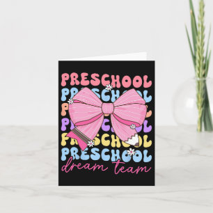 Preschool Dream Team Lehrerin Bow zurück zur Schul Karte