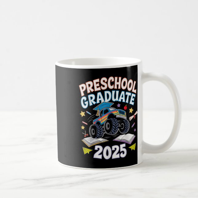Preschool Graduation 2025 Monster Truck Graduate  Kaffeetasse (Rechts)