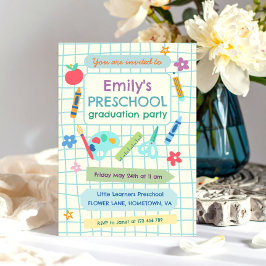 Preschool Graduation Party Photo Einladung