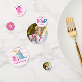 Preschool Graduation Pink Dinosaur Girl 2 Photo Konfetti