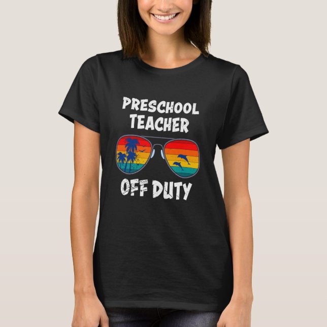Preschool kindergarten educator off duty teacher   T-Shirt (Vorderseite)