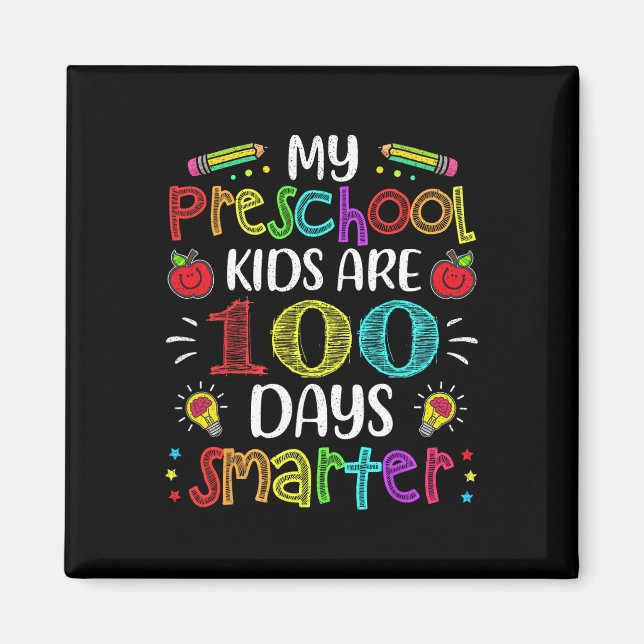 Preschool-Lehrer 100 Tage klüger 100. Magnet (Vorne)