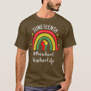 Preschool-Lehrer Juneteenth feiert Black Fre T-Shirt
