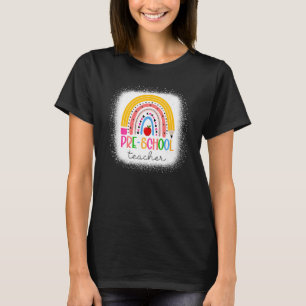 Preschool-Lehrer Lehre Liebe Inspirierte Regenboge T-Shirt