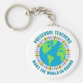 Preschool-Lehrer machen die Welt zum Niedlichen Al Schlüsselanhänger