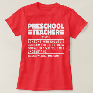 Preschool-Lehrer Noun Erzieher Bewertung Niedlich T-Shirt