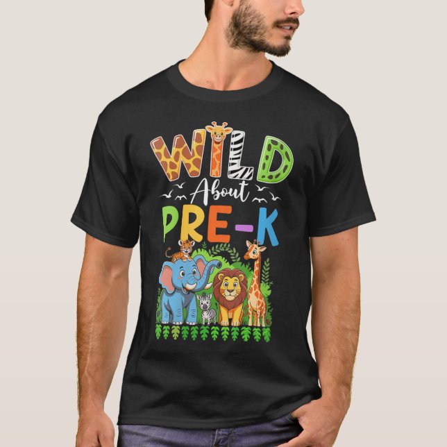 Preschool-Lehrerin kids Back to School Wild T-Shirt (Vorderseite)