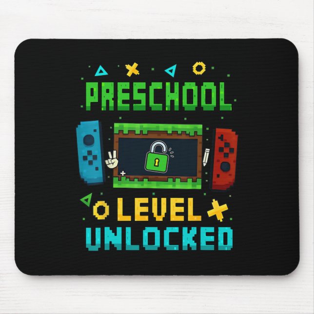 Preschool Level Unlocked Ck To School Pixel Art Ga Mousepad (Vorne)