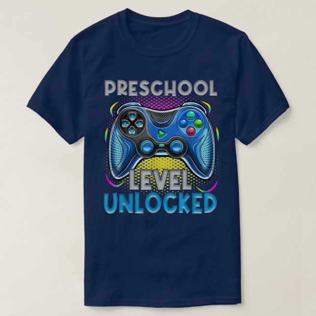 Preschool Level Unlocked Video Games Kids Back To  T-Shirt (Design vorne)