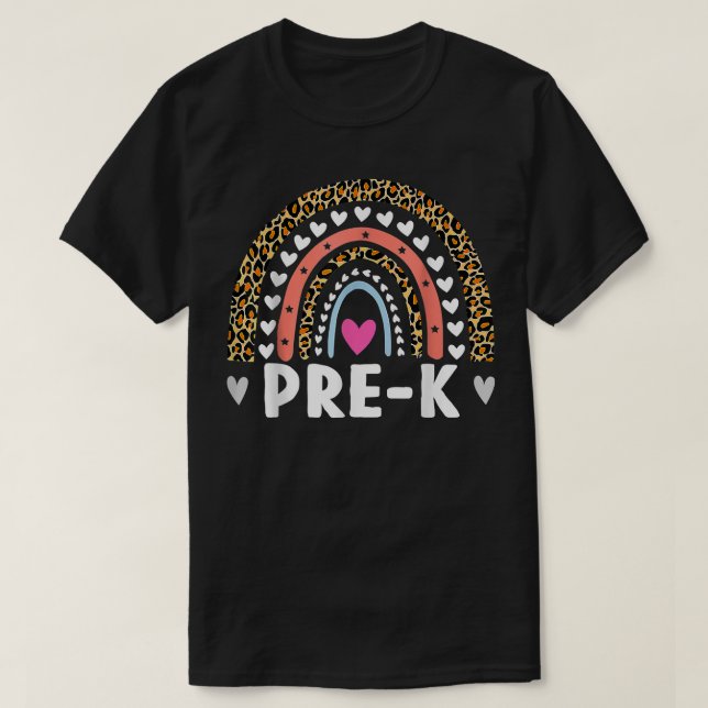 Preschool Rainbow Girls Boys Teacher Team PreK Squ T-Shirt (Design vorne)