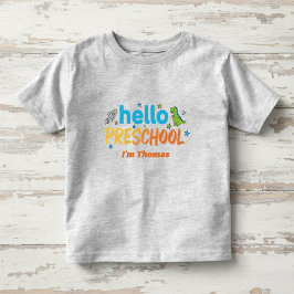 Preschool Shirt, Hello Preschool, First Day Kleinkind T-shirt