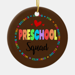 Preschool Squad Teacher Back to School Daycare Keramik Ornament
