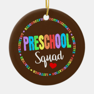 Preschool Squad Teacher zurück zur Schule Keramik Ornament