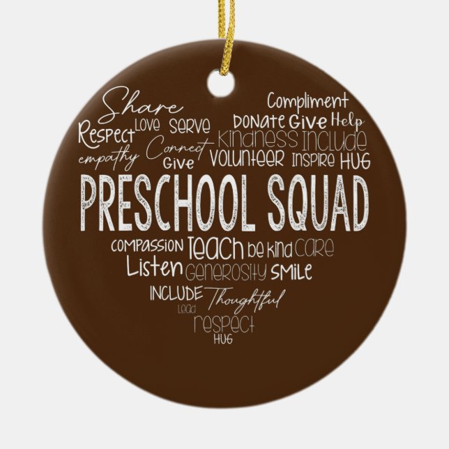 Preschool Squad Teacher zurück zur Schule Keramik Ornament (Vorne)