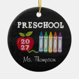 Preschool Teacher 2027 Gift Name Ornament