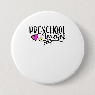 Preschool Teacher TShirt Button