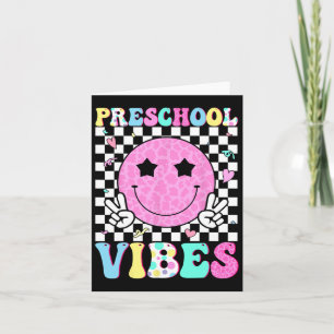 Preschool Vibes lächelt zurück zum Lehrer Karte