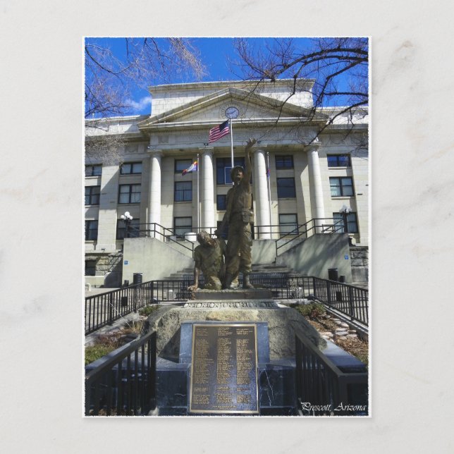 Prescott, Arizona Court House Postkarte (Vorderseite)