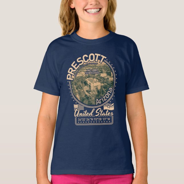 PRESCOTT ARIZONA - PRESCOTT COURTHOUSE SQUARE T-Shirt (Vorderseite)