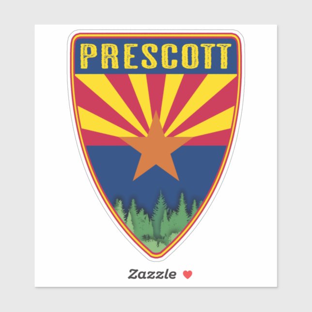 Prescott Arizona Shield Aufkleber (Blatt)