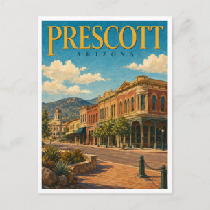 Prescott Arizona Whiskey Row GeoSaga Postkarte