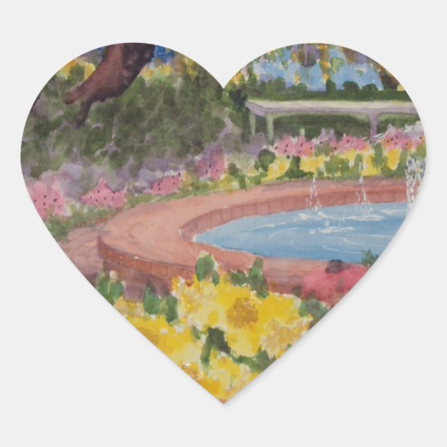 Prescott Park Garden Poppies Portsmouth NH Herz-Aufkleber (Vorderseite)